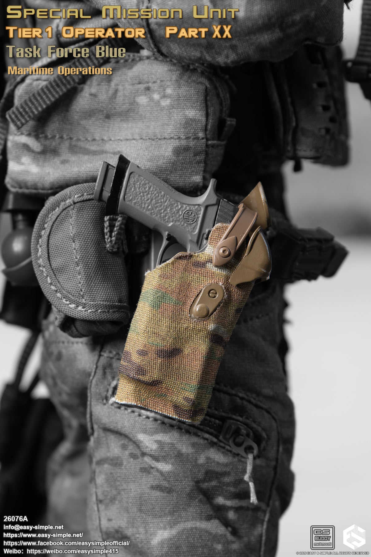 1:6 scale Easy & Simple 26076A Special Mission Unit Tier1 Operator Part XX Task Force Blue Maritime Operations 12" Figure (PREORDER)