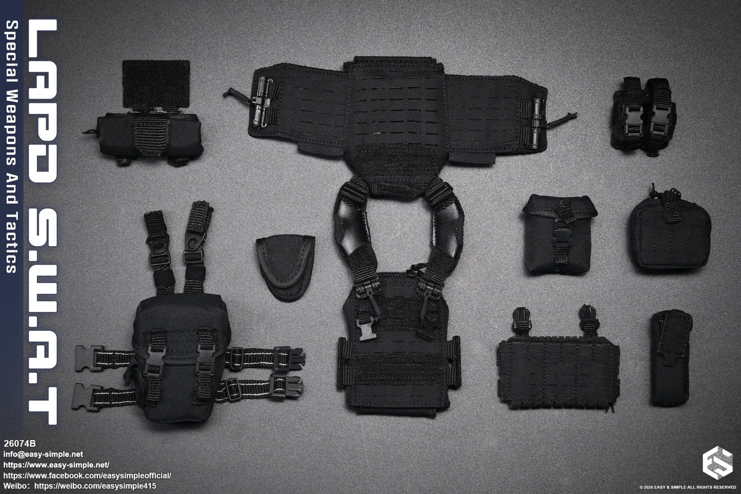 1:6 scale Easy & Simple LAPD S.W.A.T Special Weapons and Tactics 12" Female Figure 26074B (PREORDER)