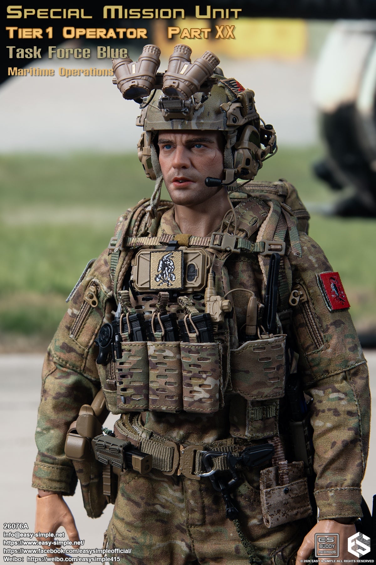 1:6 scale Easy & Simple 26076A Special Mission Unit Tier1 Operator Part XX Task Force Blue Maritime Operations 12" Figure (PREORDER)