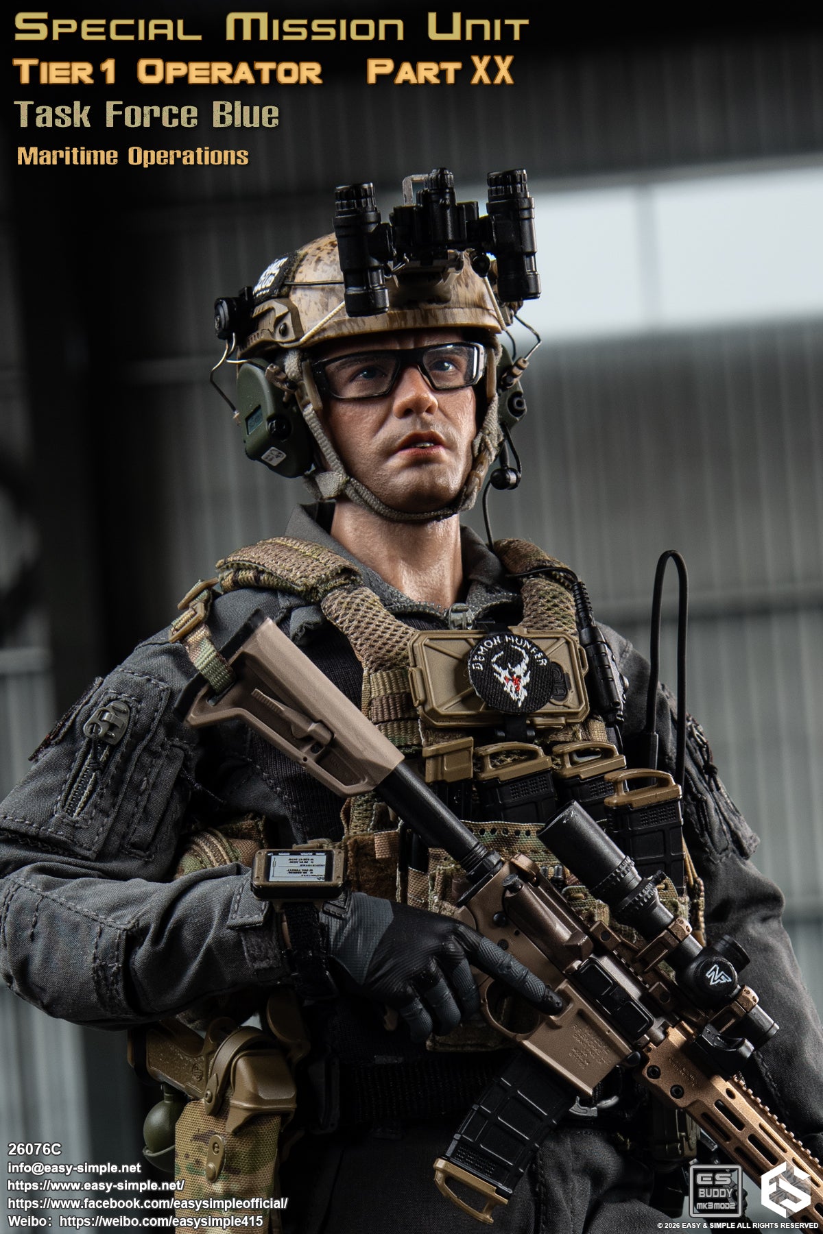1:6 scale Easy & Simple 26076C Special Mission Unit Tier1 Operator Part XX Task Force Blue Maritime Operations 12" Figure (PREORDER)