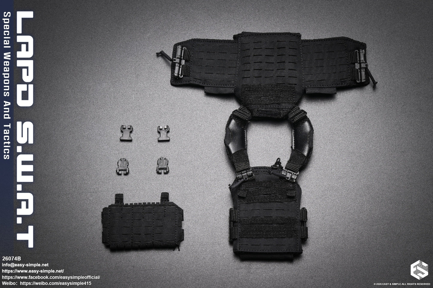 1:6 scale Easy & Simple LAPD S.W.A.T Special Weapons and Tactics 12" Female Figure 26074B (PREORDER)