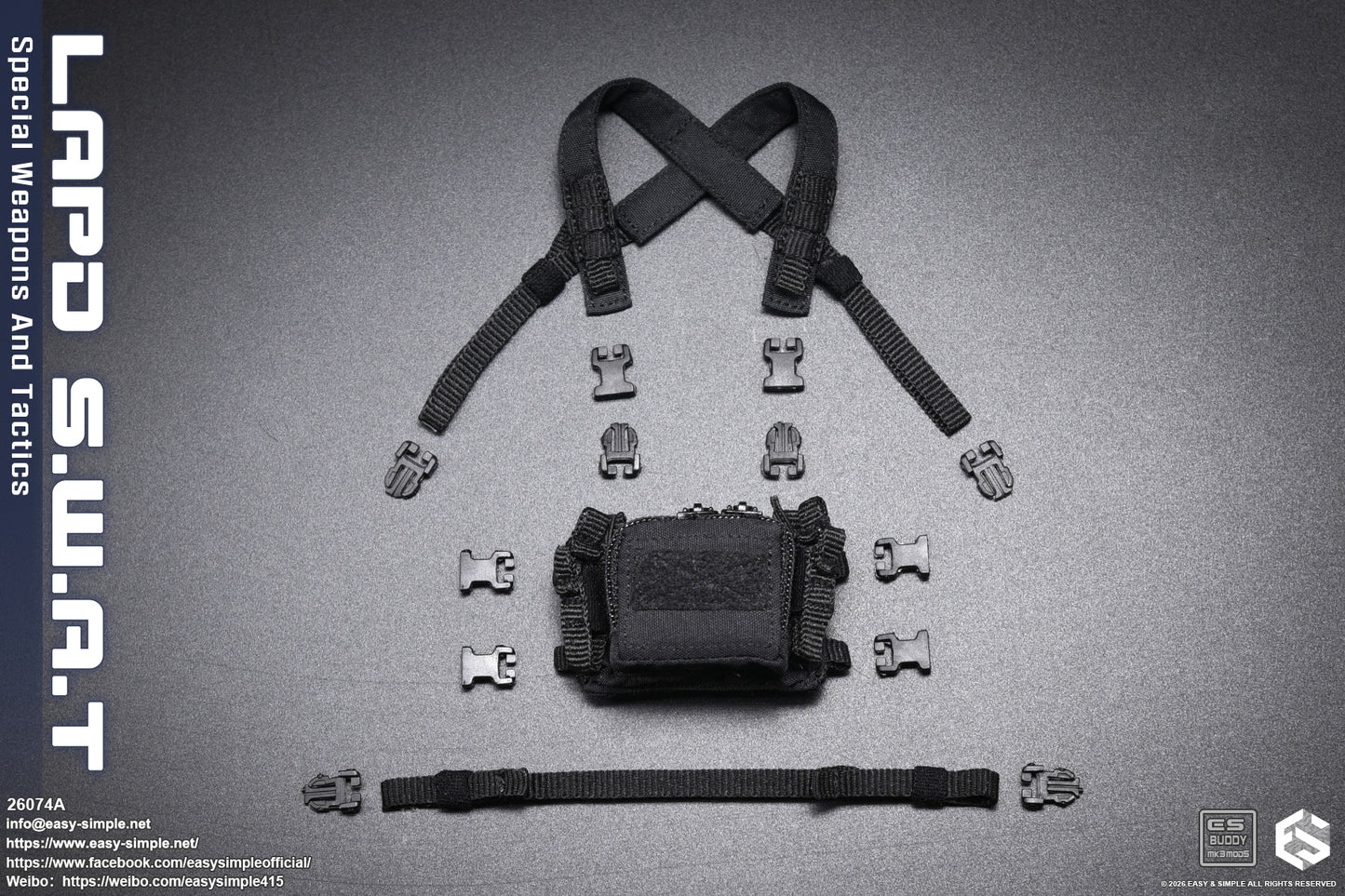 1:6 scale Easy & Simple LAPD S.W.A.T Special Weapons and Tactics 12" Figure 26074A (PREORDER)