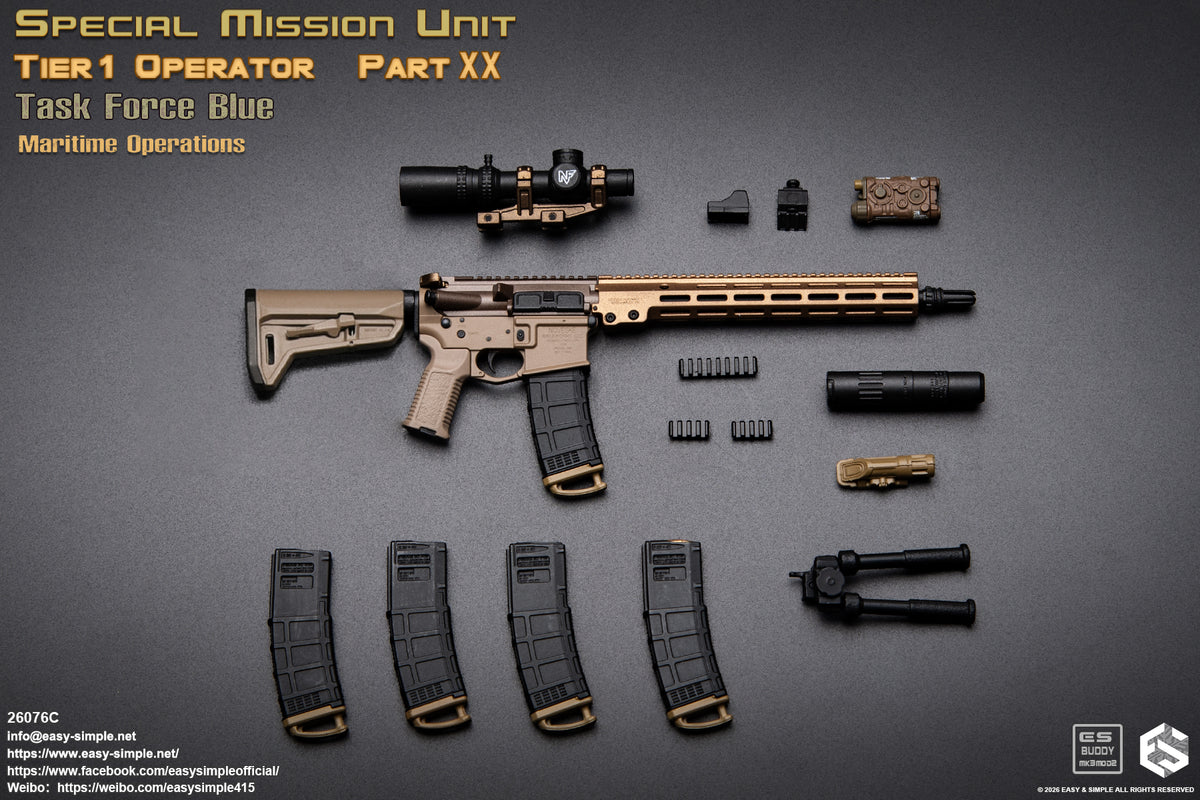 1:6 scale Easy & Simple 26076C Special Mission Unit Tier1 Operator Part XX Task Force Blue Maritime Operations 12" Figure (PREORDER)