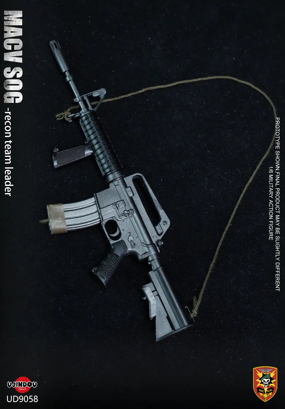 1:6 scale Ujindou Vietnam MACV-SOG Team Leader XM177 Rifle for 12" Figures
