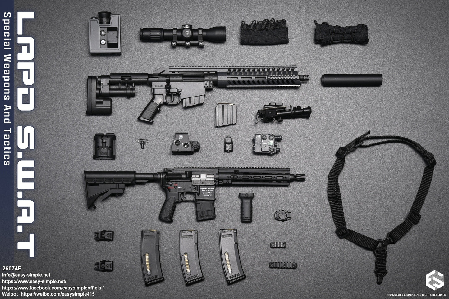 1:6 scale Easy & Simple LAPD S.W.A.T Special Weapons and Tactics 12" Female Figure 26074B (PREORDER)