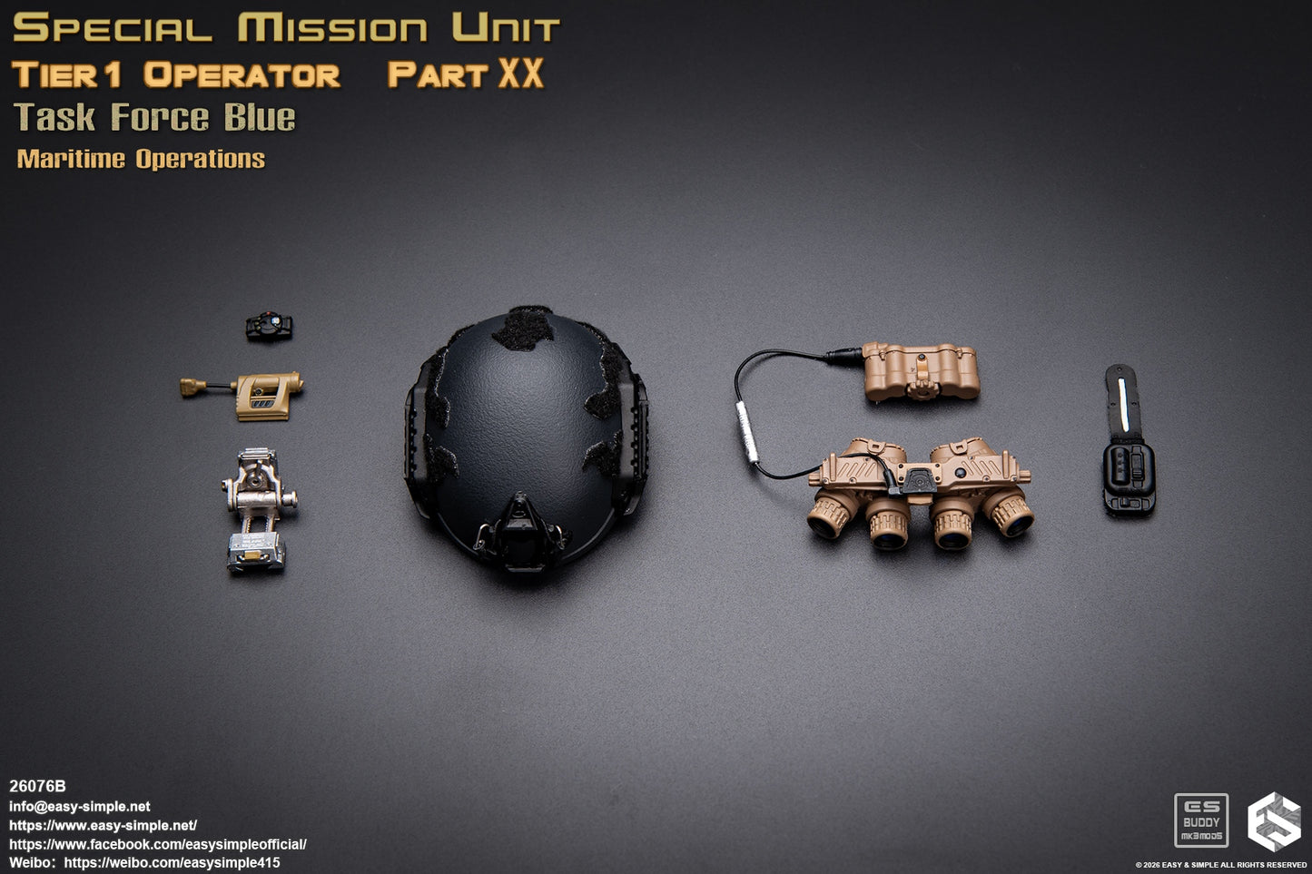 1:6 scale Easy & Simple 26076B Special Mission Unit Tier1 Operator Part XX Task Force Blue Maritime Operations 12" Figure (PREORDER)