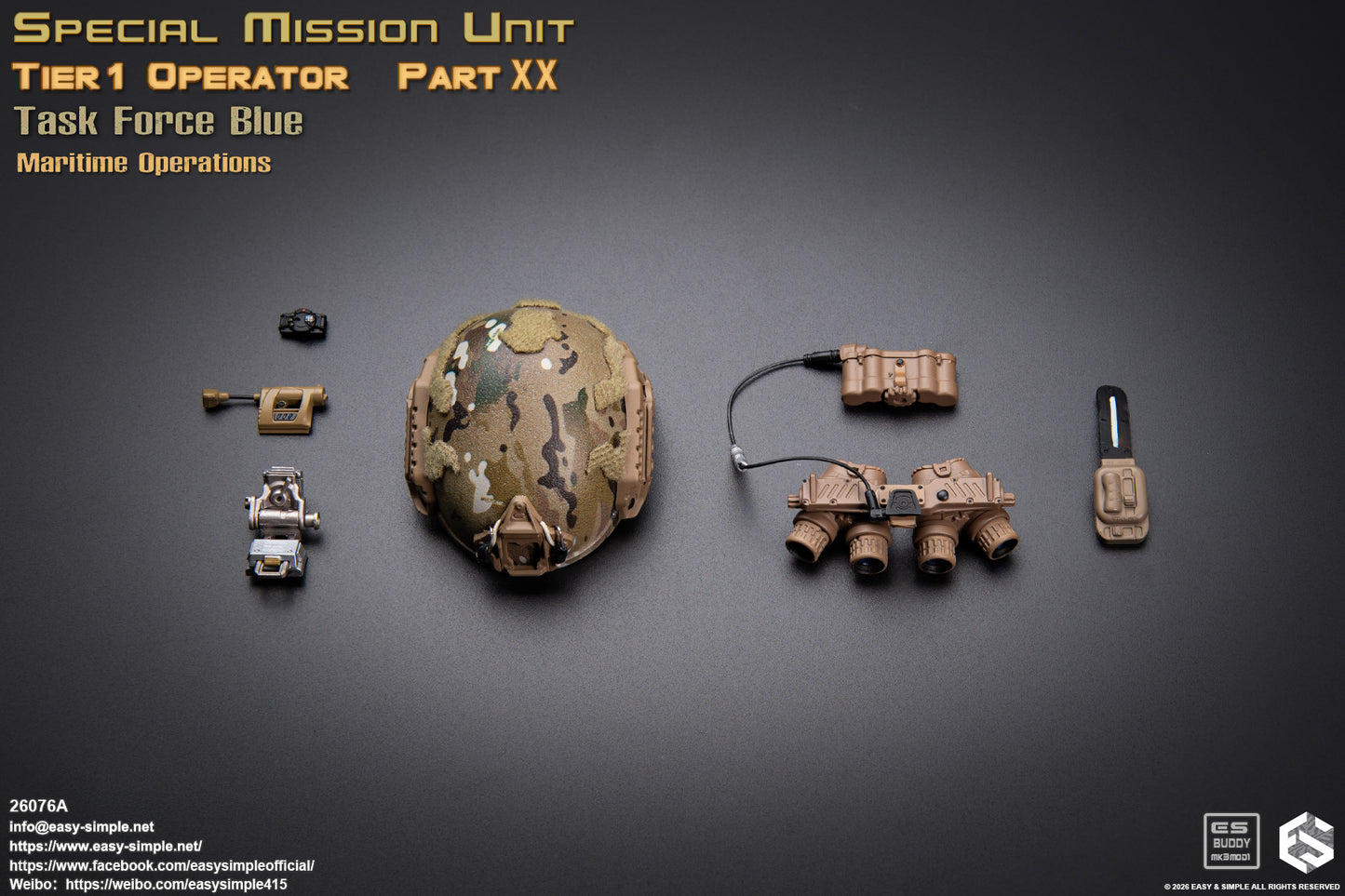1:6 scale Easy & Simple 26076A Special Mission Unit Tier1 Operator Part XX Task Force Blue Maritime Operations 12" Figure (PREORDER)