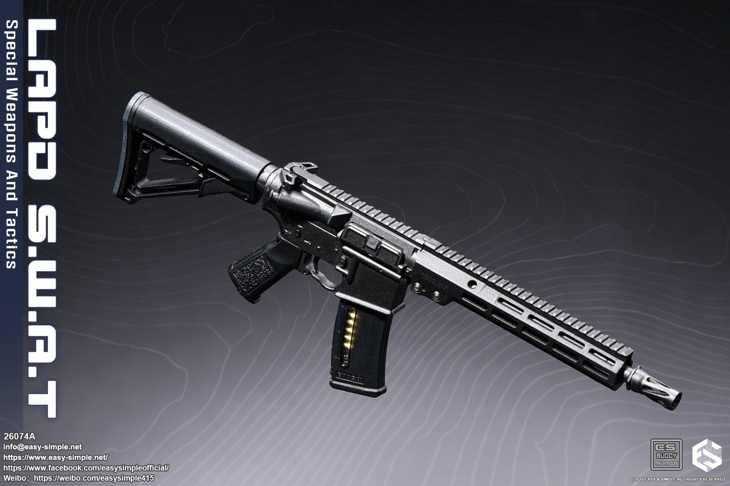 1:6 scale Easy & Simple LAPD S.W.A.T Special Weapons and Tactics 12" Figure 26074A (PREORDER)