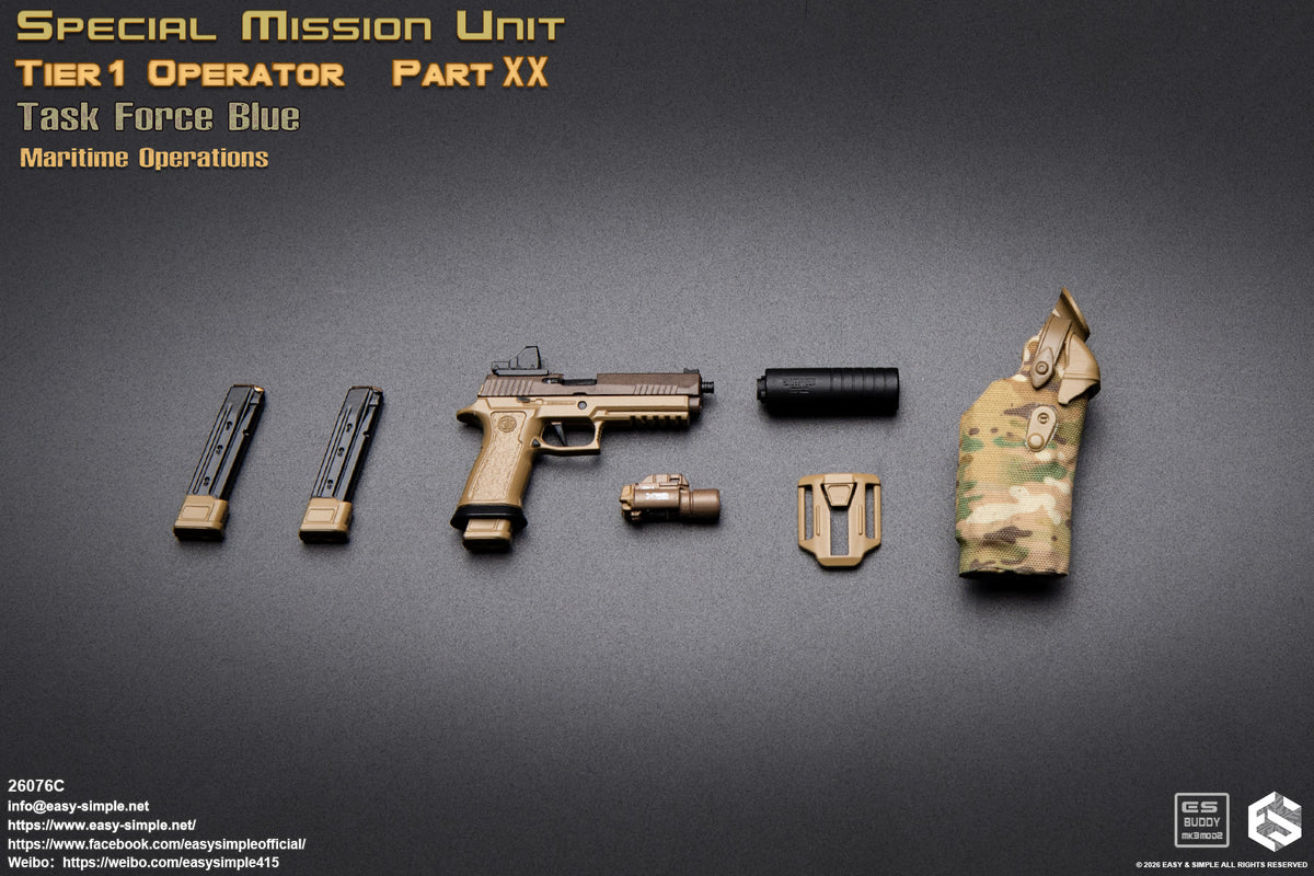 1:6 scale Easy & Simple 26076C Special Mission Unit Tier1 Operator Part XX Task Force Blue Maritime Operations 12" Figure (PREORDER)