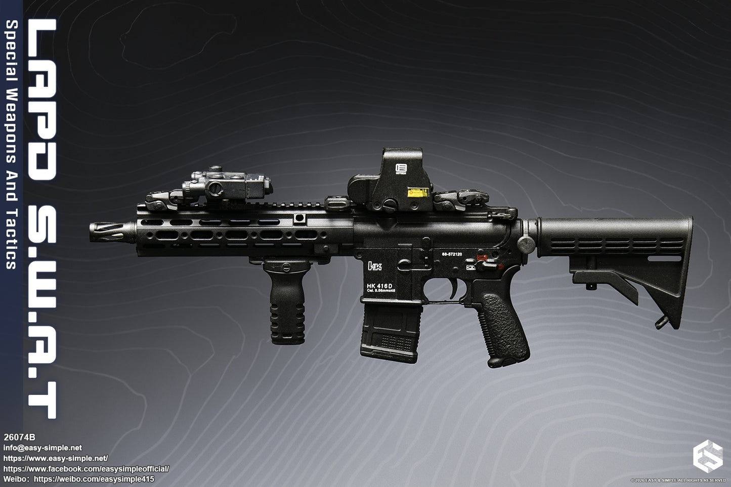 1:6 scale Easy & Simple LAPD S.W.A.T Special Weapons and Tactics 12" Female Figure 26074B (PREORDER)