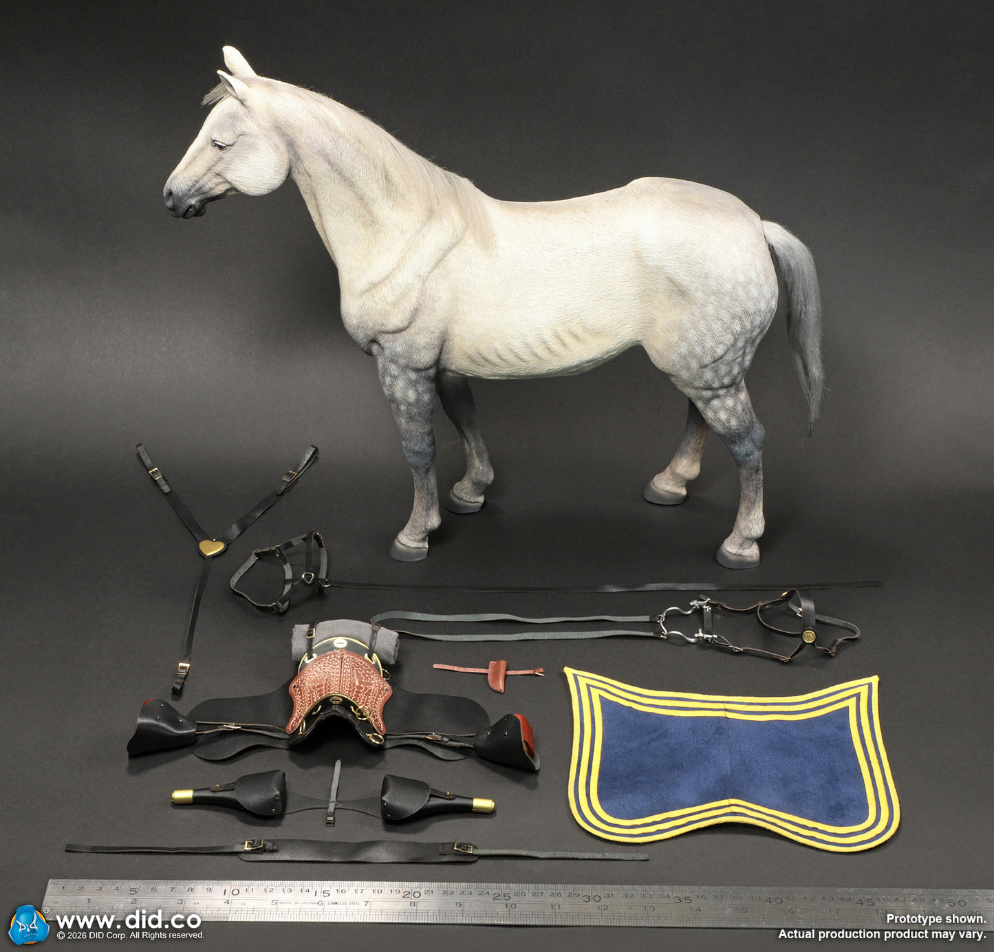 1:6 scale DID E60086 US Civil War White War Horse (Standing) for 12" Figures (PREORDER)
