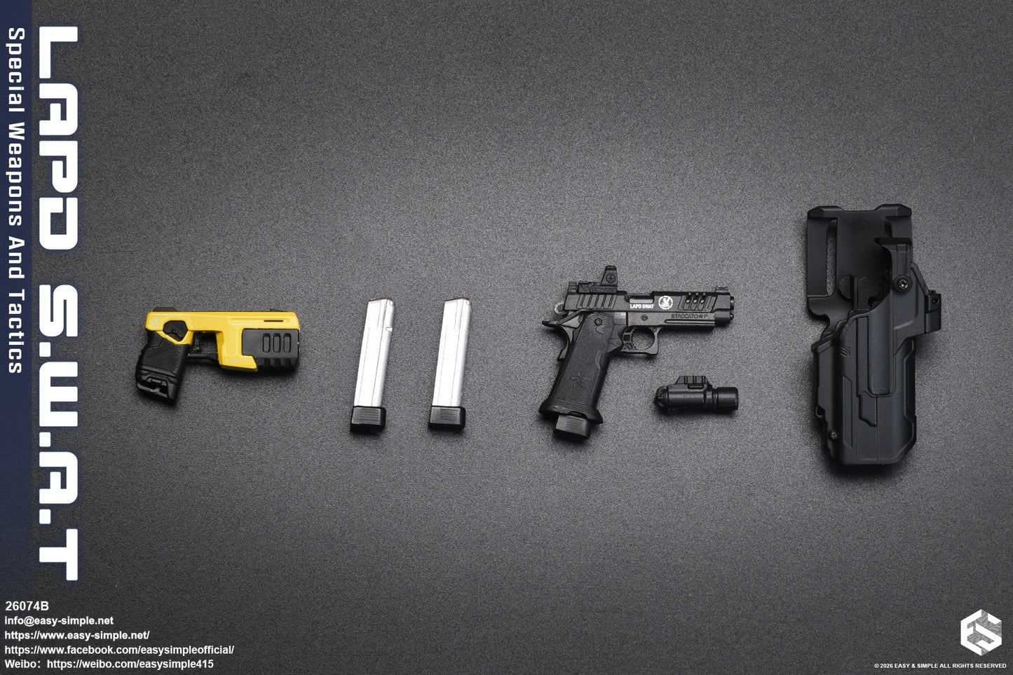 1:6 scale Easy & Simple LAPD S.W.A.T Special Weapons and Tactics 12" Female Figure 26074B (PREORDER)