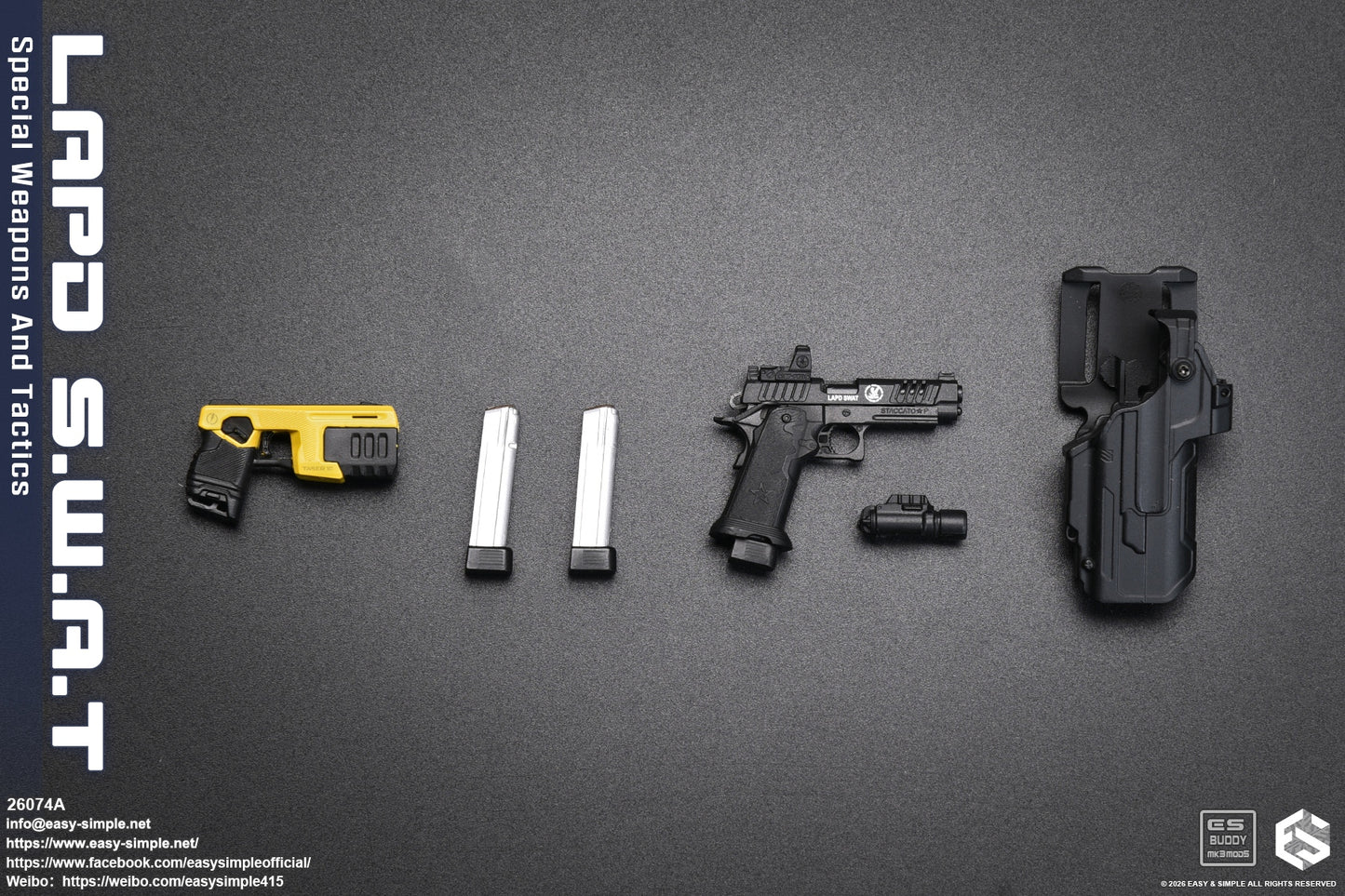 1:6 scale Easy & Simple LAPD S.W.A.T Special Weapons and Tactics 12" Figure 26074A (PREORDER)