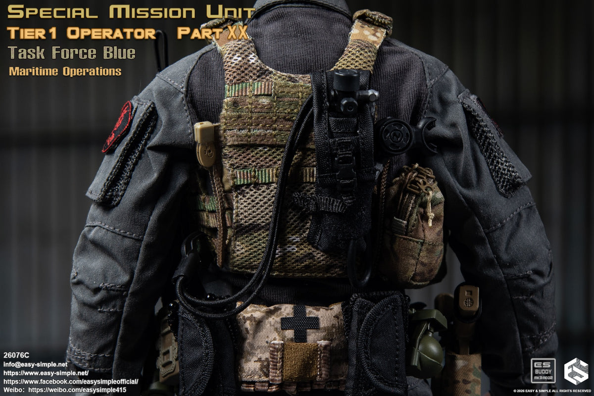 1:6 scale Easy & Simple 26076C Special Mission Unit Tier1 Operator Part XX Task Force Blue Maritime Operations 12" Figure (PREORDER)