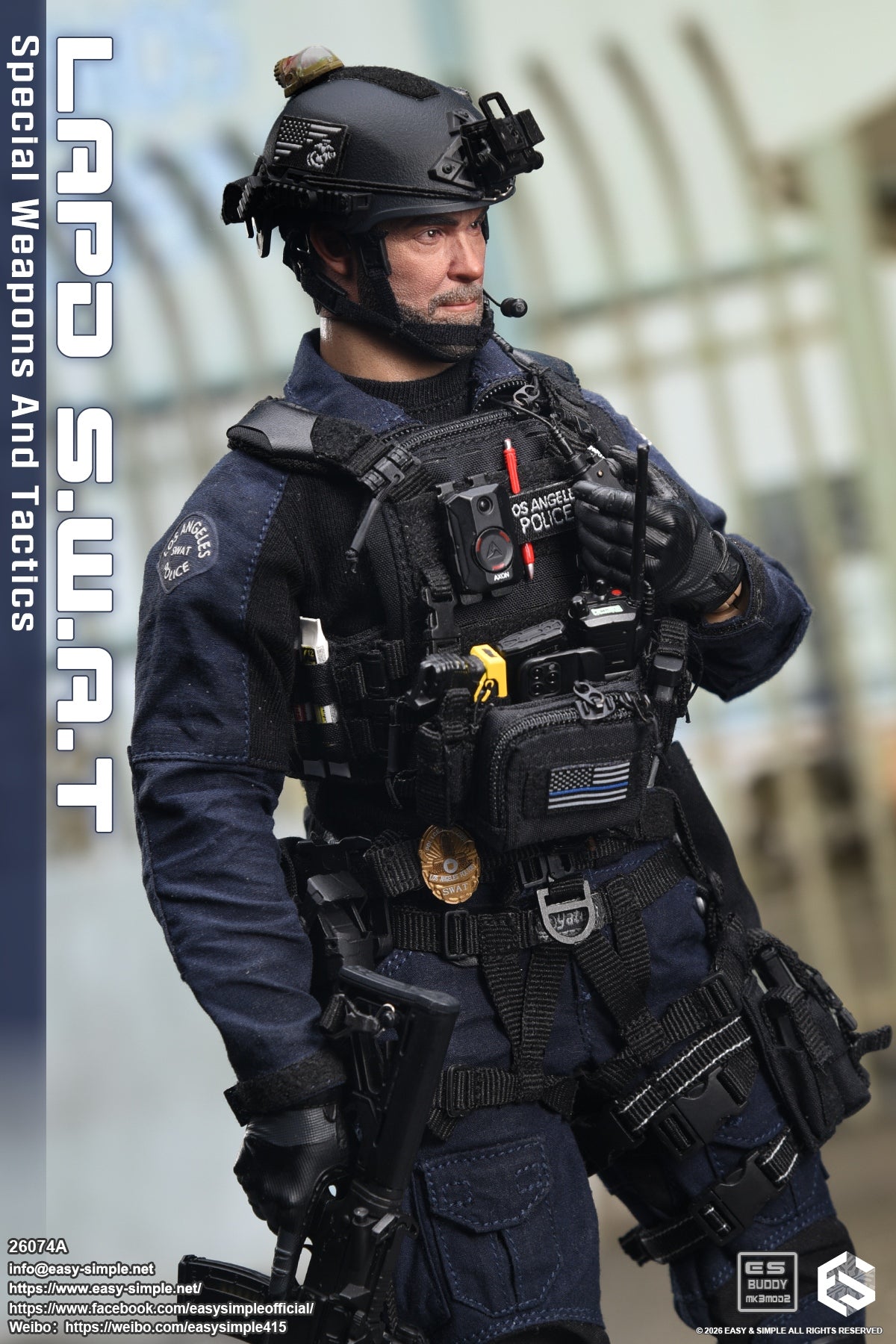 1:6 scale Easy & Simple LAPD S.W.A.T Special Weapons and Tactics 12" Figure 26074A (PREORDER)