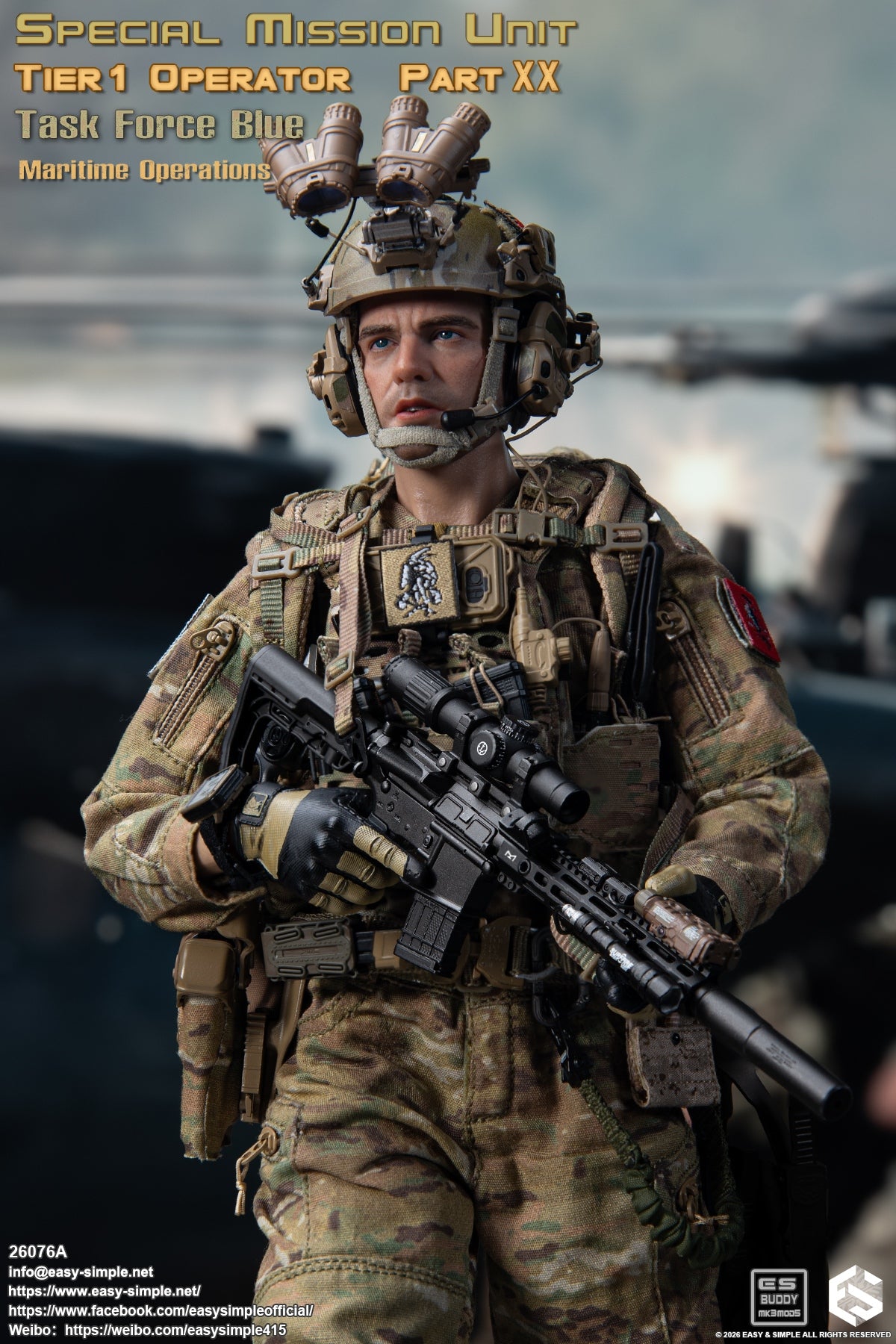 1:6 scale Easy & Simple 26076A Special Mission Unit Tier1 Operator Part XX Task Force Blue Maritime Operations 12" Figure (PREORDER)