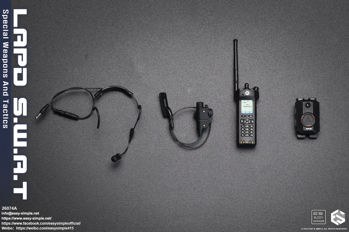 1:6 scale Easy & Simple LAPD SWAT Cell Phone & Body Cam for 12" Figures