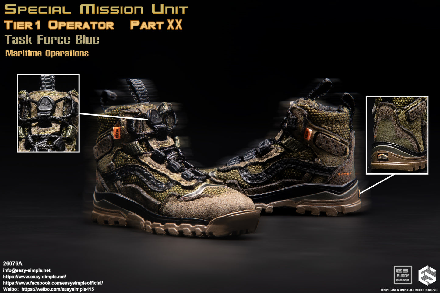 1:6 scale Easy & Simple 26076A Special Mission Unit Tier1 Operator Part XX Task Force Blue Maritime Operations 12" Figure (PREORDER)