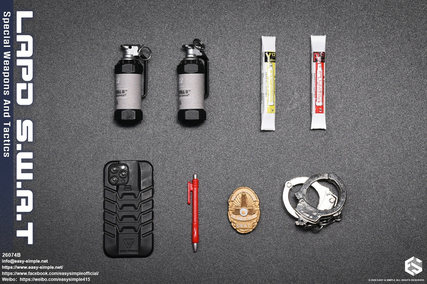 1:6 scale Easy & Simple LAPD S.W.A.T Special Weapons and Tactics 12" Female Figure 26074B (PREORDER)