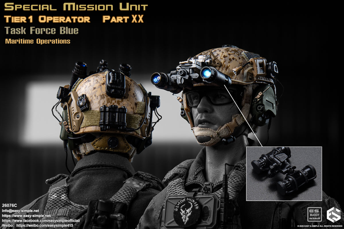 1:6 scale Easy & Simple 26076C Special Mission Unit Tier1 Operator Part XX Task Force Blue Maritime Operations 12" Figure (PREORDER)