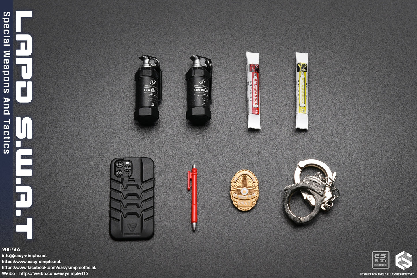 1:6 scale Easy & Simple LAPD S.W.A.T Special Weapons and Tactics 12" Figure 26074A (PREORDER)