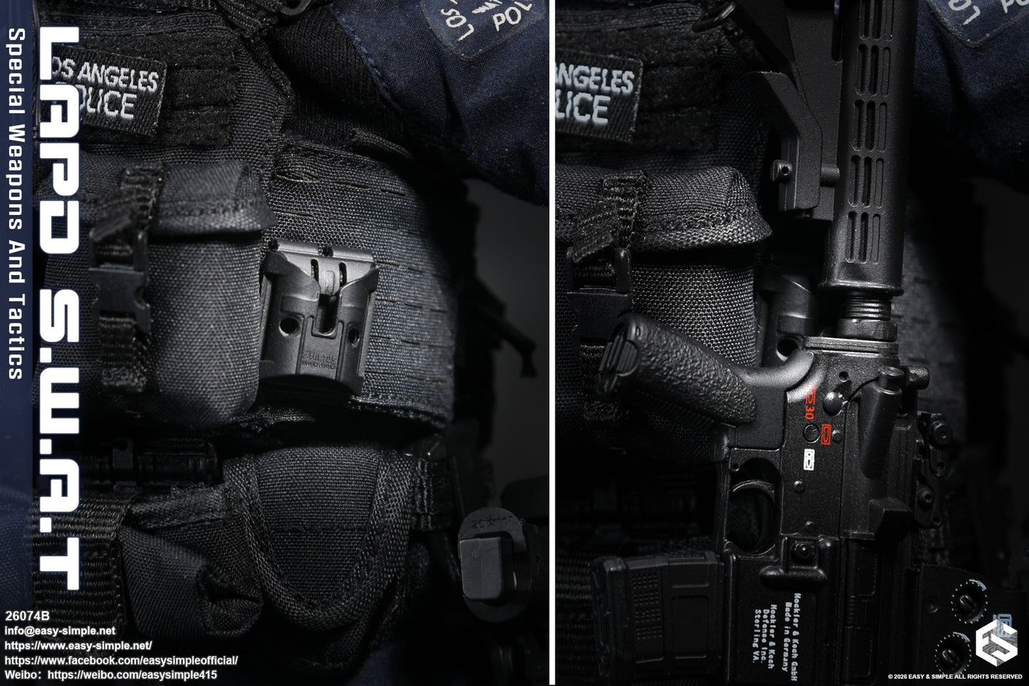 1:6 scale Easy & Simple LAPD S.W.A.T Special Weapons and Tactics 12" Female Figure 26074B (PREORDER)