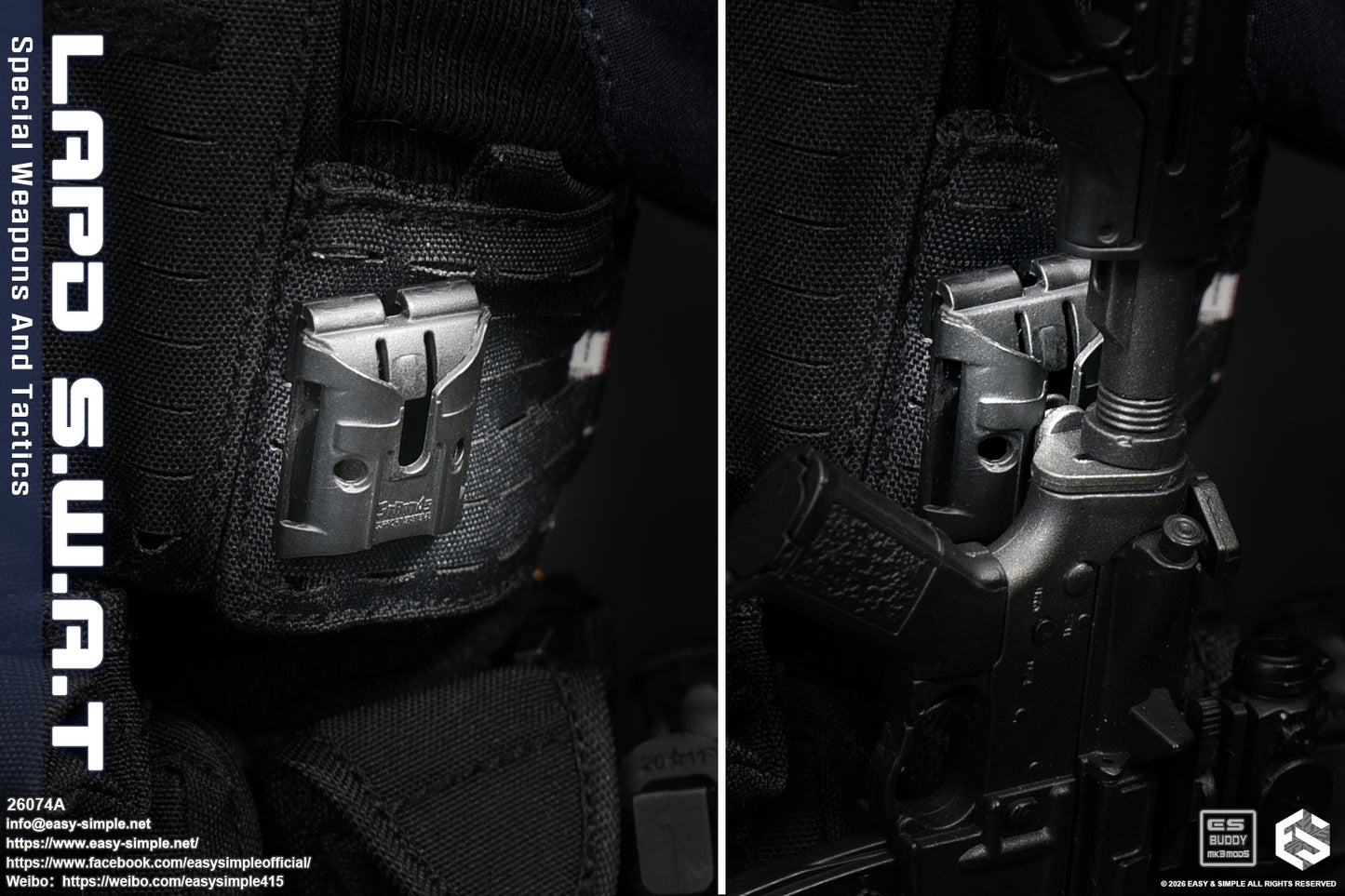 1:6 scale Easy & Simple LAPD S.W.A.T Special Weapons and Tactics 12" Figure 26074A (PREORDER)