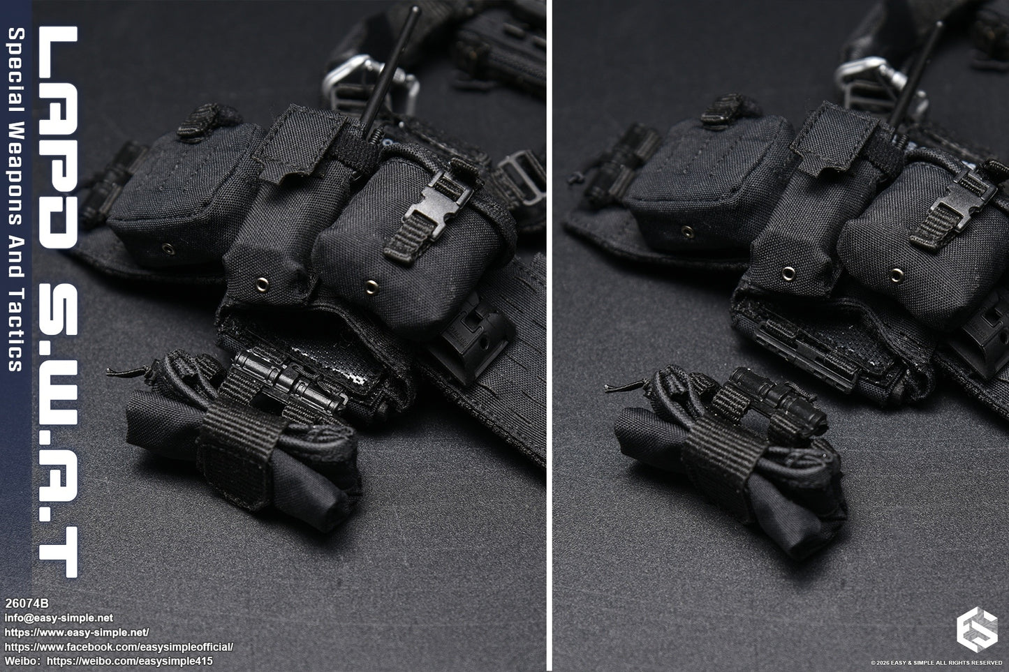 1:6 scale Easy & Simple LAPD S.W.A.T Special Weapons and Tactics 12" Female Figure 26074B (PREORDER)