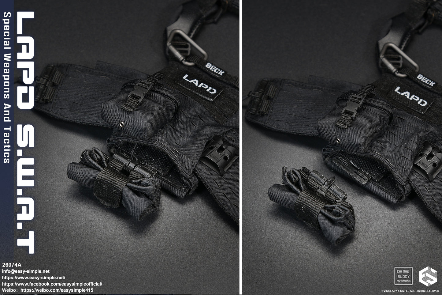1:6 scale Easy & Simple LAPD S.W.A.T Special Weapons and Tactics 12" Figure 26074A (PREORDER)