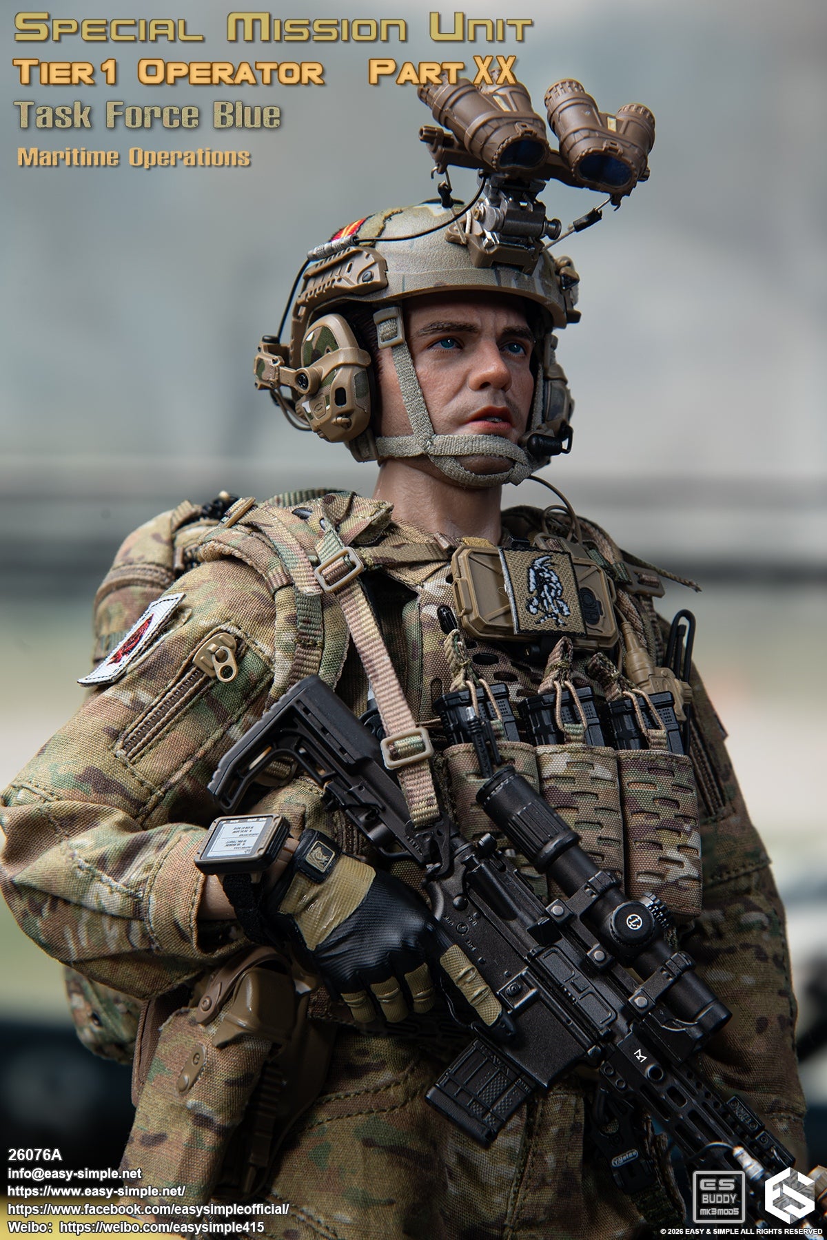 1:6 scale Easy & Simple 26076A Special Mission Unit Tier1 Operator Part XX Task Force Blue Maritime Operations 12" Figure (PREORDER)