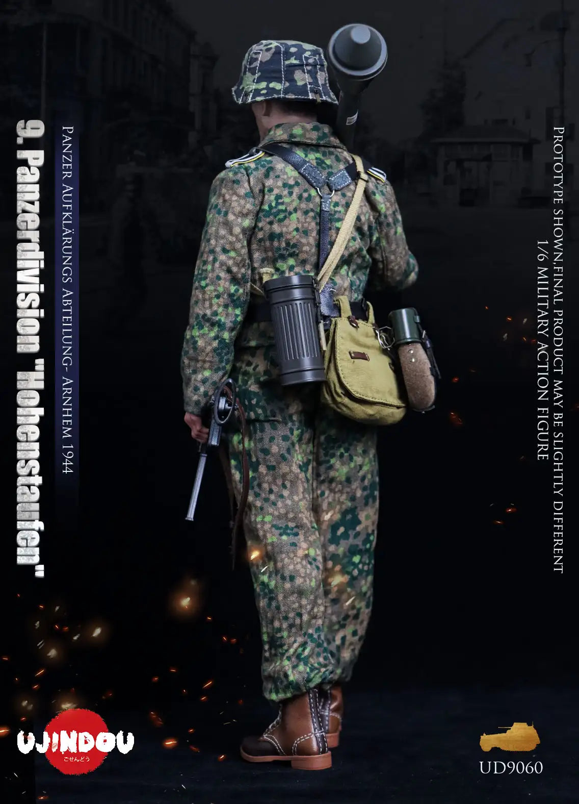1:6 scale Ujindou WWII German 9th Panzerdivision “Hohenstaufen” Panzer Aufklärungs Abteilung Arnhem 1944 12" Figure UD9060
