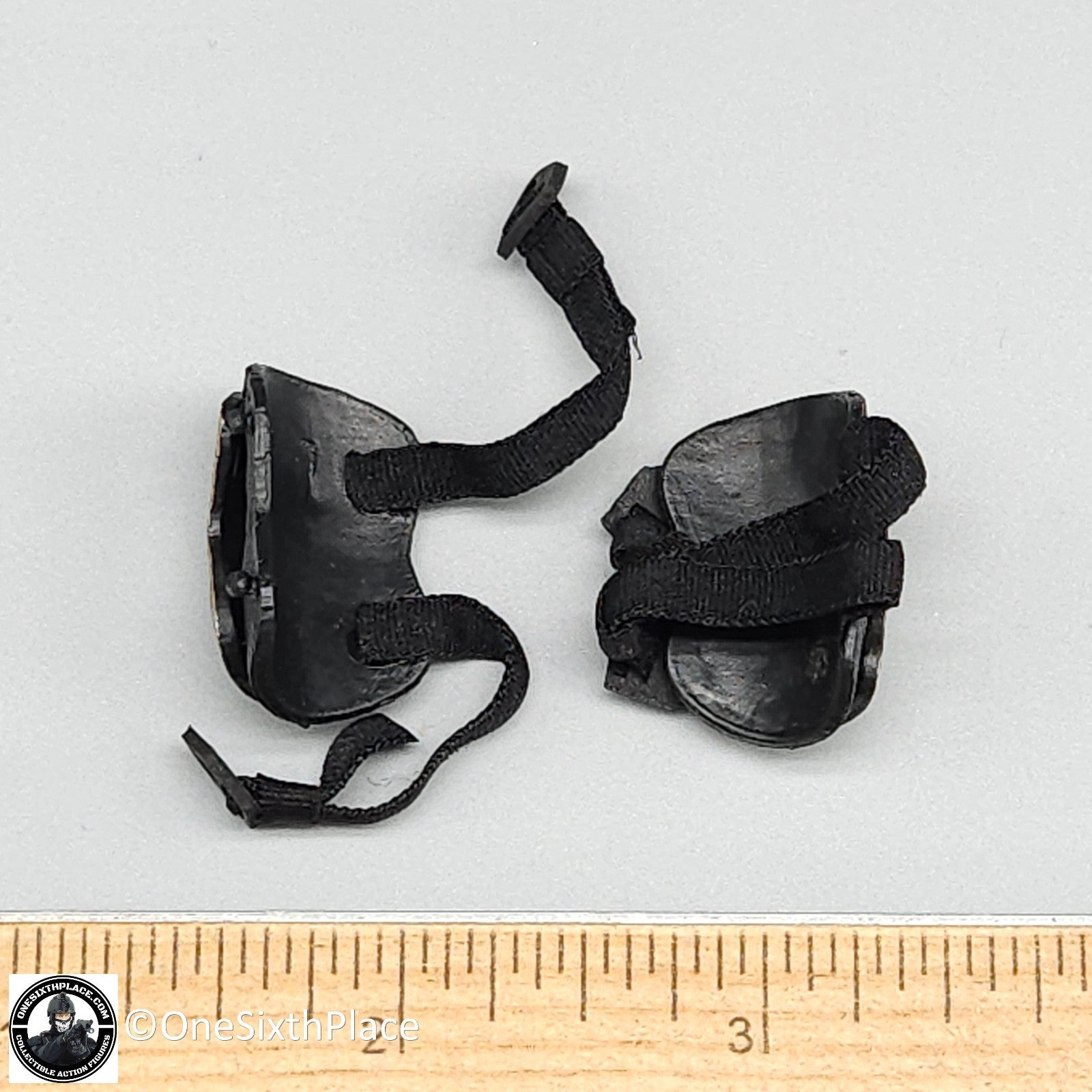 1:6 scale Fire Girl Female CQB Tactical Agent Black Gold Knee Pads 12" Figures