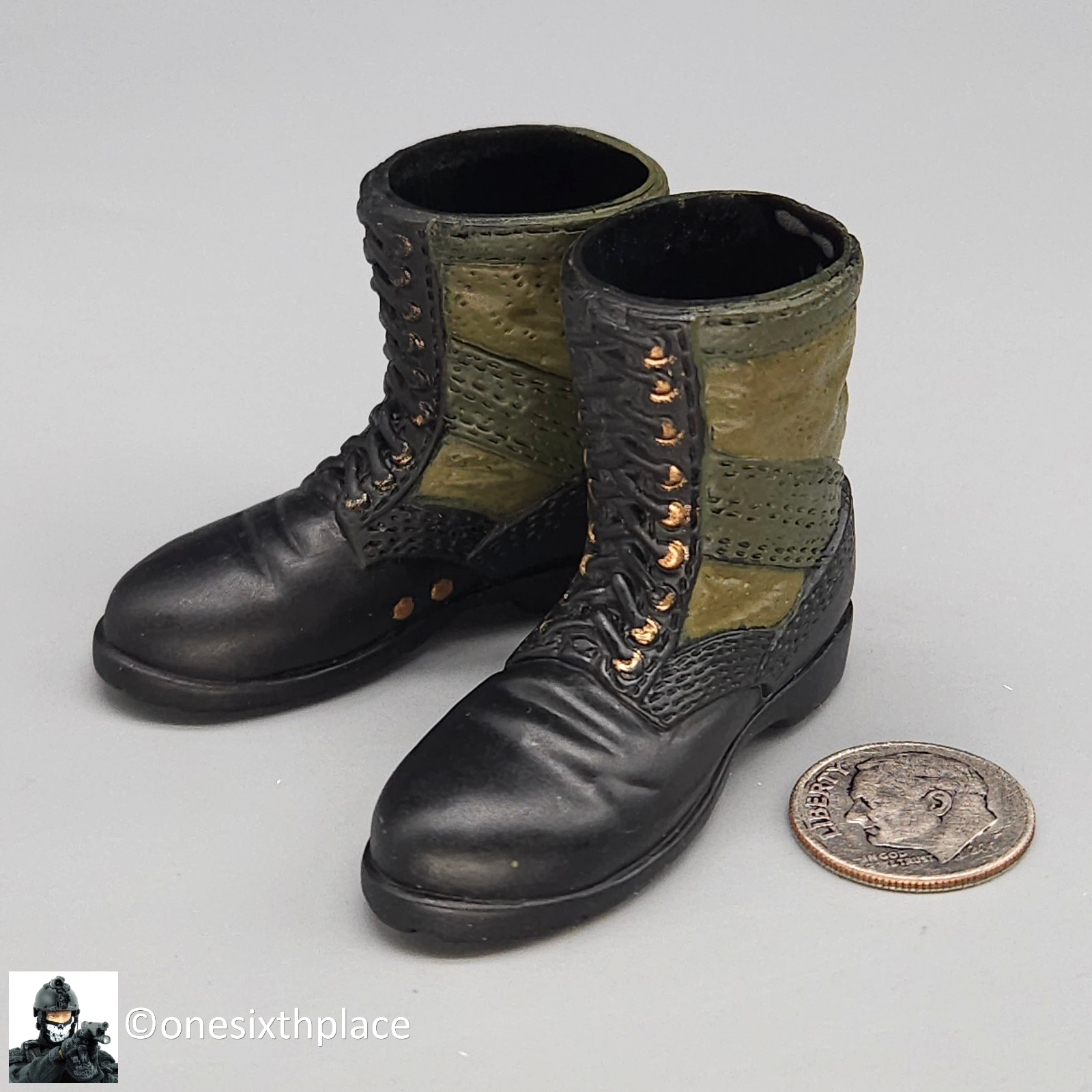 1:6 Ultimate Soldier US Vietnam Air Cavalry Pilot Boots for 12" Figures