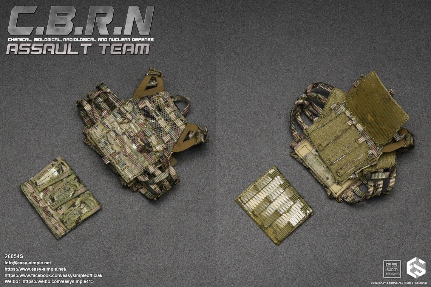 1:6 Easy & Simple CBRN Assault Team Multicam NJPC Ammo Mag Pouch Flap