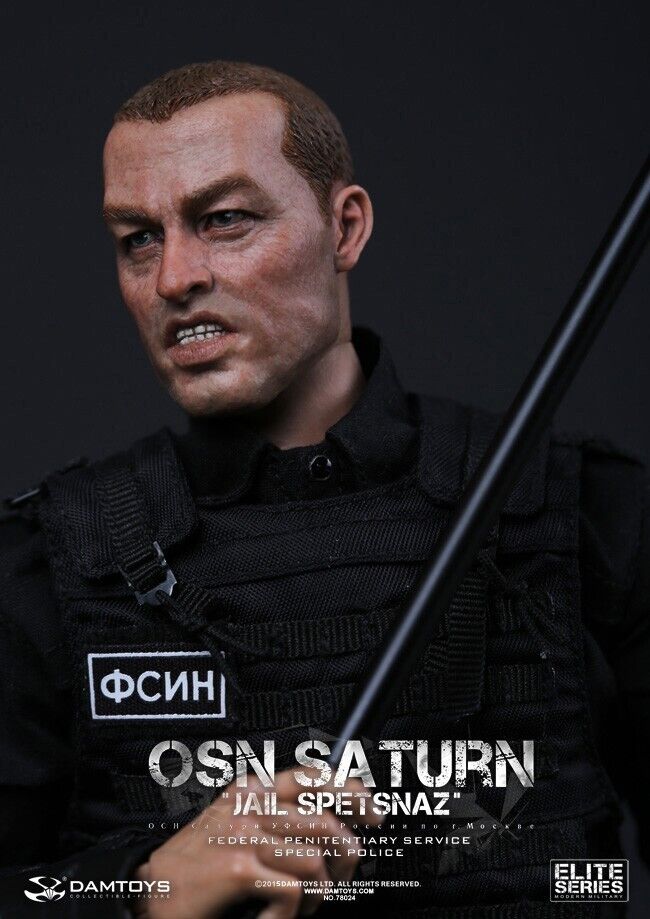 1:6 scale DamToys Russian OSN Police Male Head Sculpt for 12" Figures