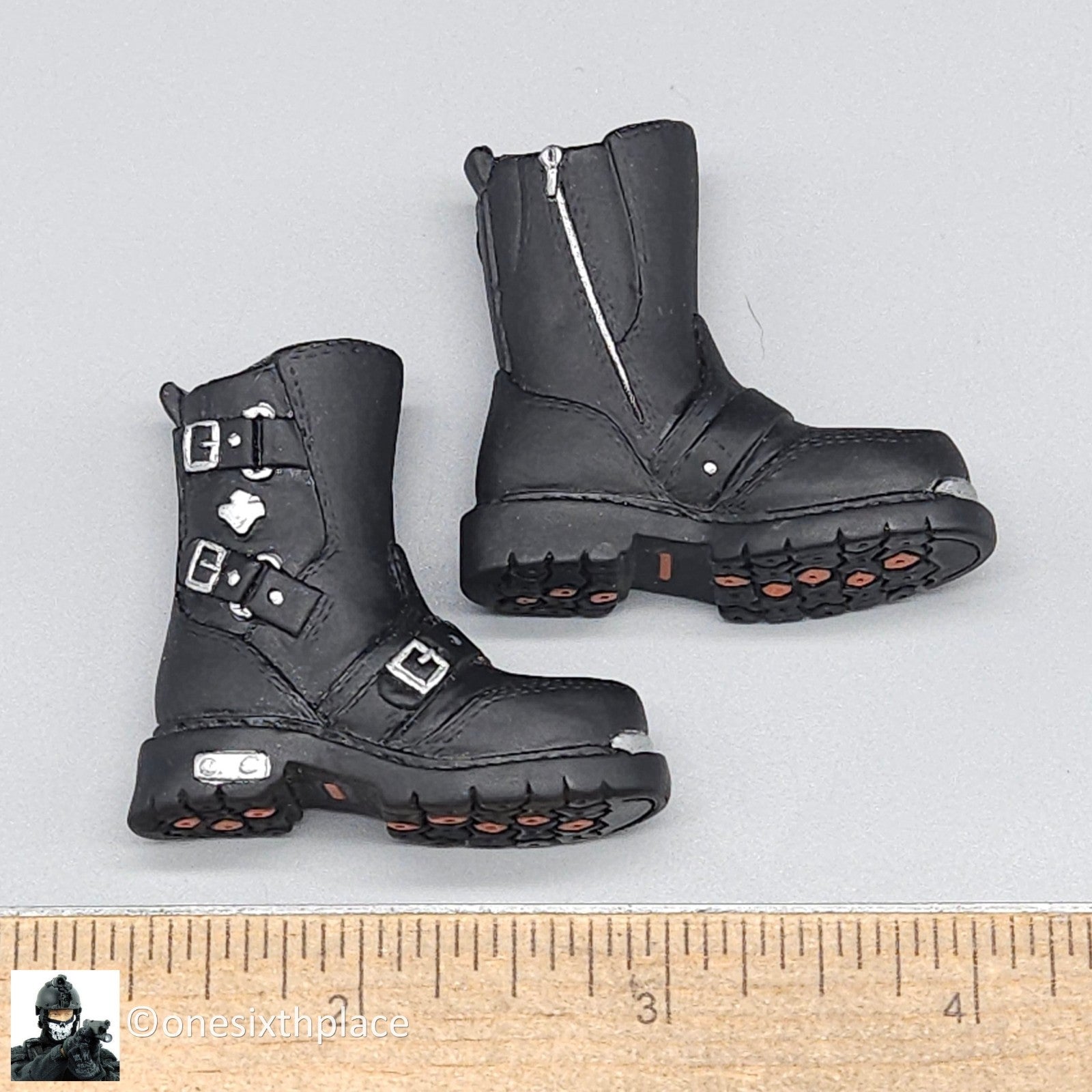 1:6 scale Triad Toys Dead Cell Jade Van Helsing Female Black Biker Boots
