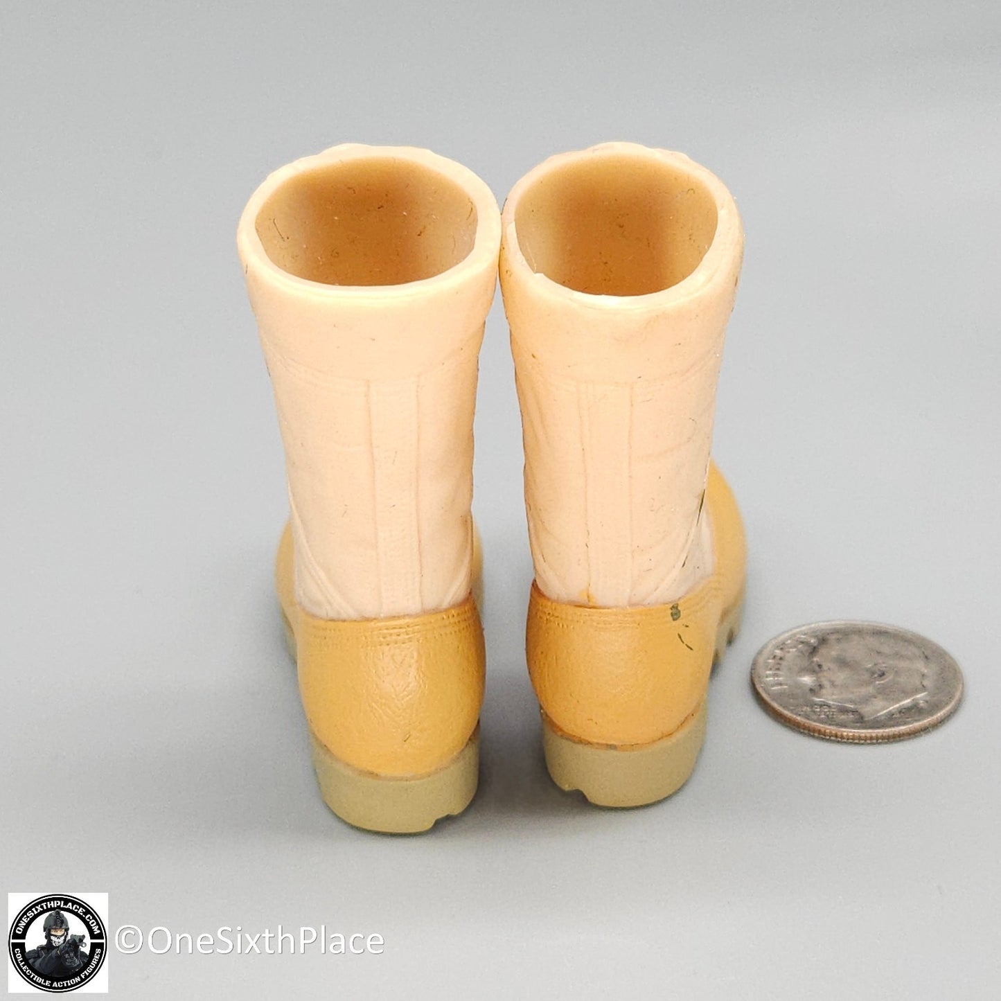 1:6 scale Hasbro GI Joe 2-Color Desert Combat Boots for 12" Figures