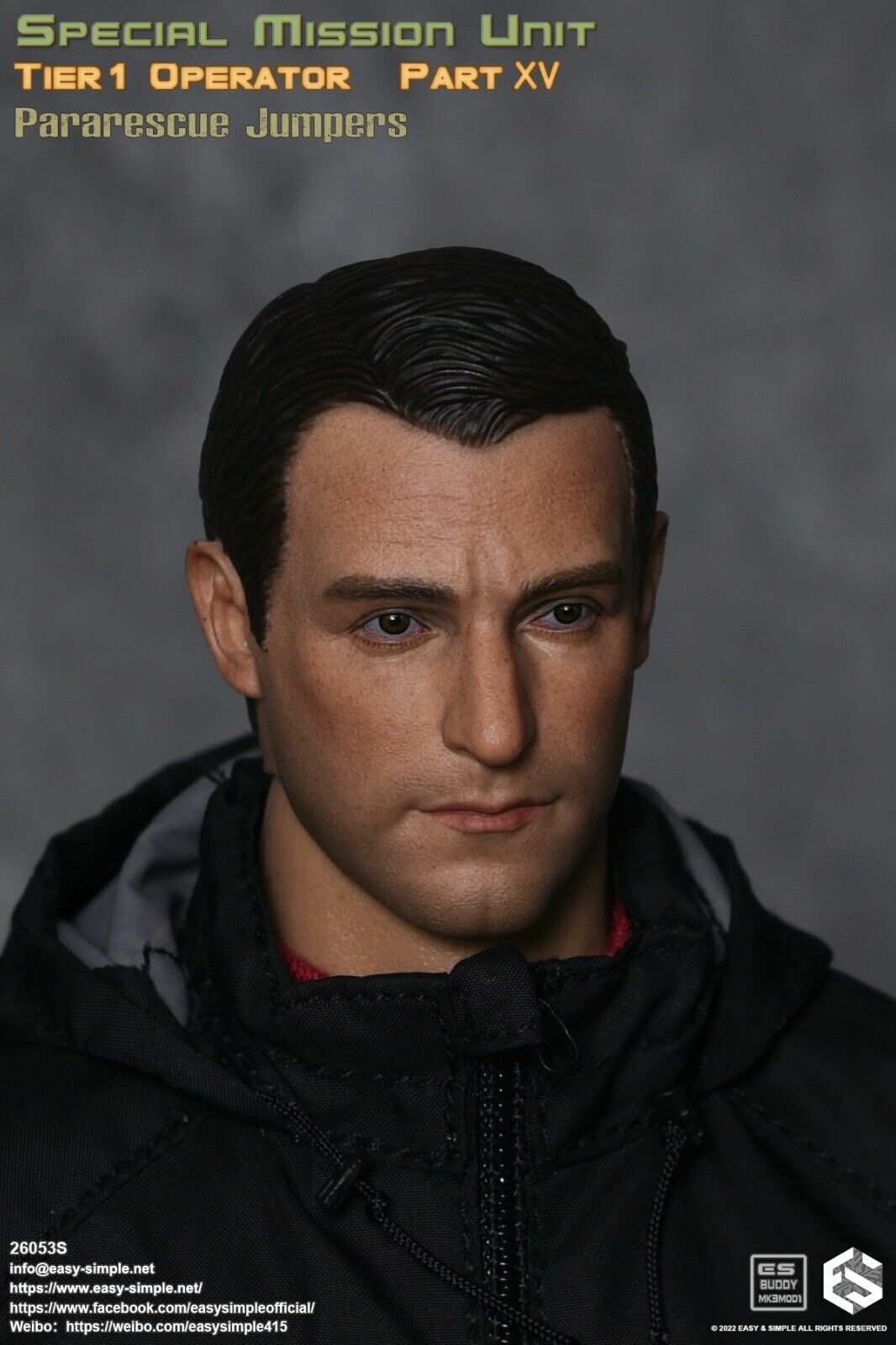 1:6 Easy & Simple Pararescue Jumpers Male Head Sculpt for 12" Figures