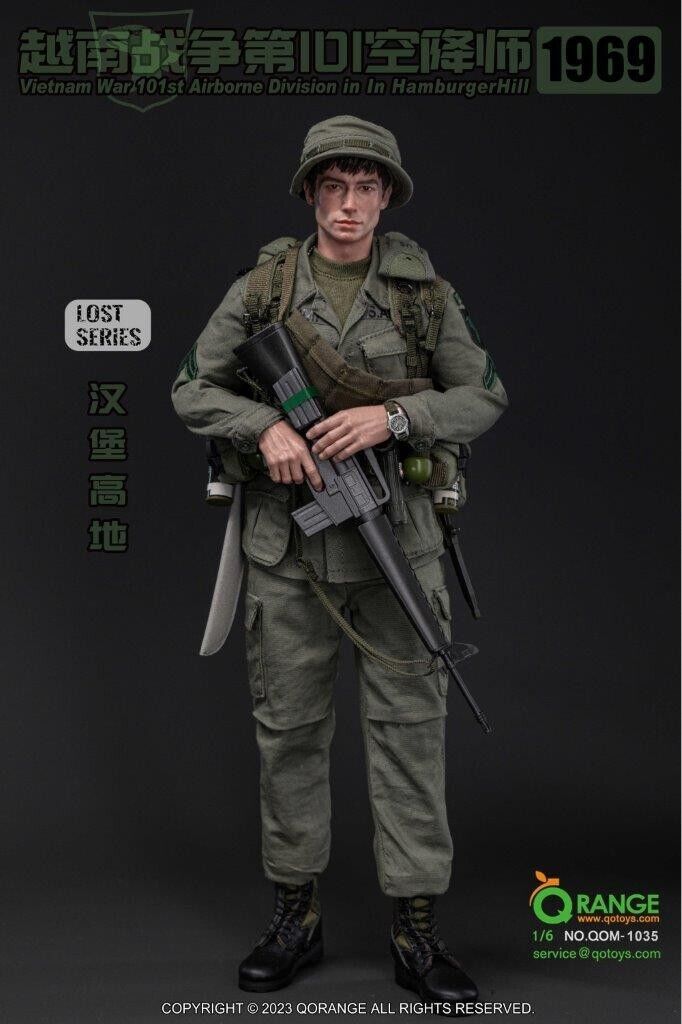 1:6 scale QO Toys Vietnam 101st Airborne Hamburger Hill M6 Bayonet Knife