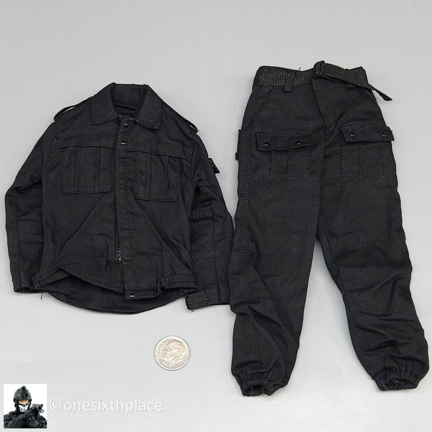 1:6 scale DamToys Russian OSN Police Black Combat Uniform for 12" Figures