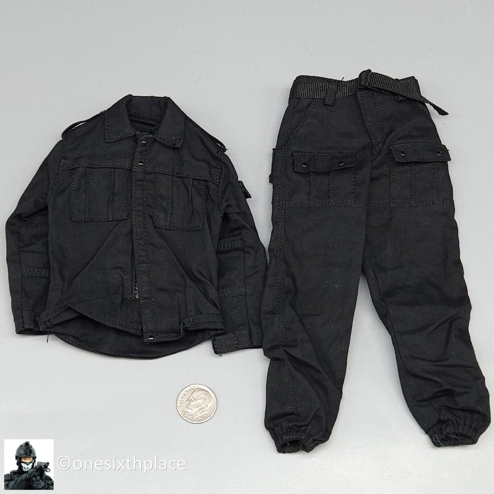 1:6 scale DamToys Russian OSN Police Black Combat Uniform for 12" Figures