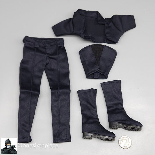 1:6 Triad Toys Female Under Covert Navy Blue Outfit Boots Set for 12" Figures