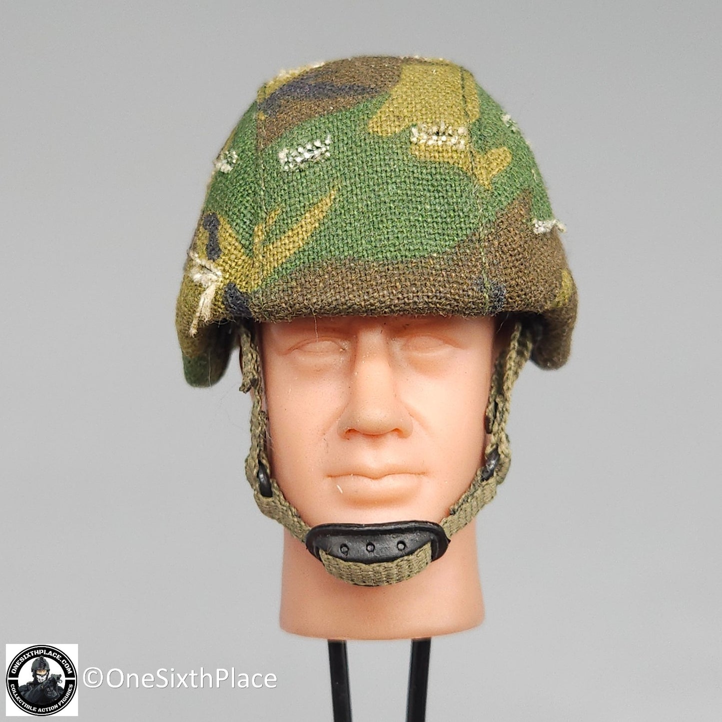 1:6 scale BBI Woodland Camo Metal PASGT Helmet for 12" Figures