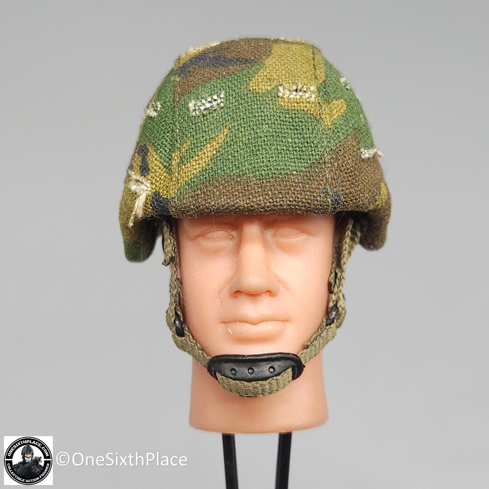 1:6 scale BBI Woodland Camo Metal PASGT Helmet for 12" Figures