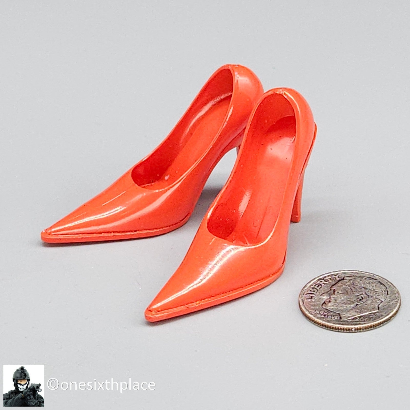 1:6 Triad Toys Female Red High Heels Shoes Style C (Tall Heel) 12" Figures