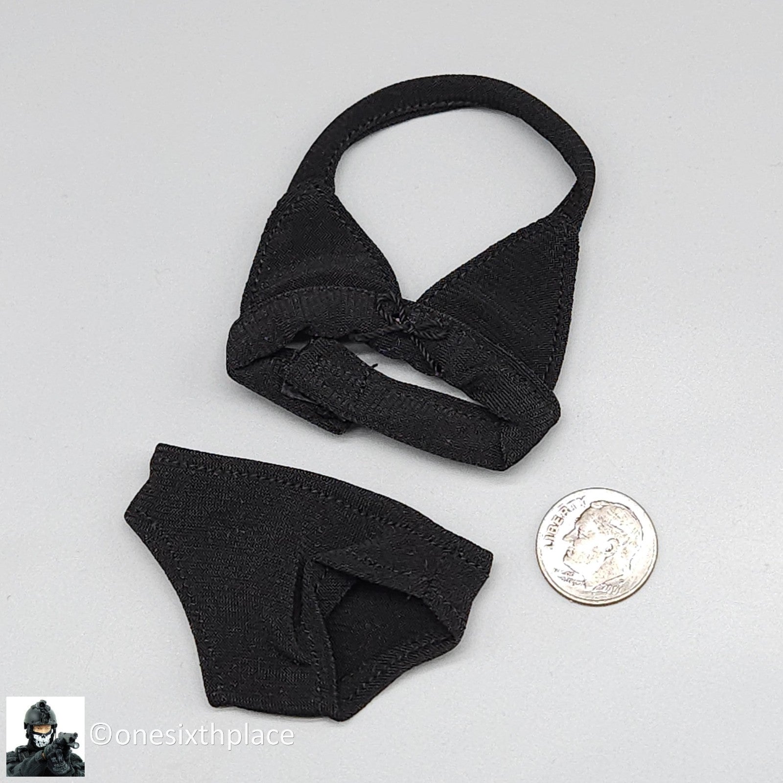 1:6 Triad Toys Sunkini Female Black Bikini Set for 12" Figures