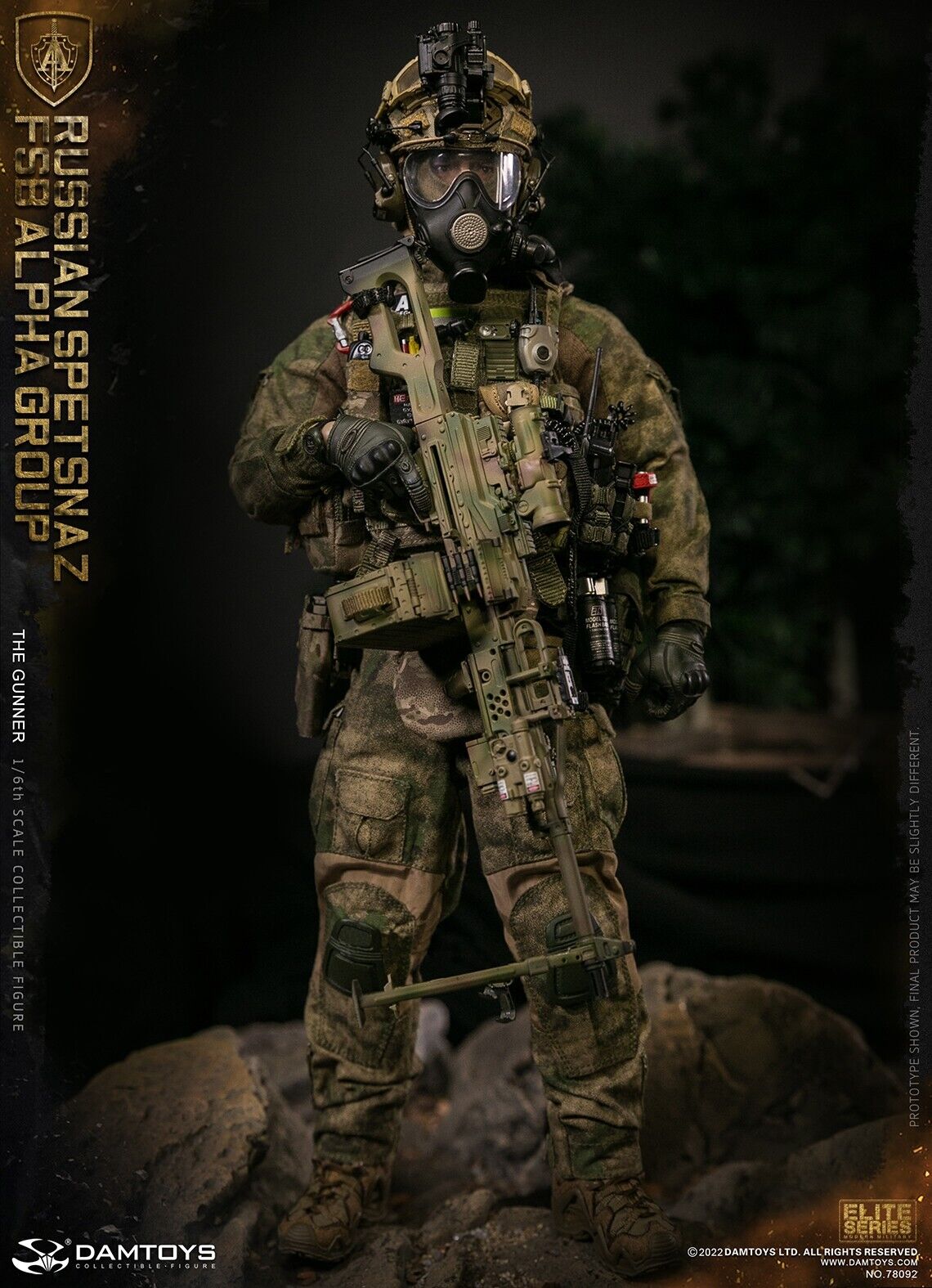 1:6 DamToys Russian Spetsnaz FSB Alpha Group Gunner Plate Carrier #2 READ NOTES