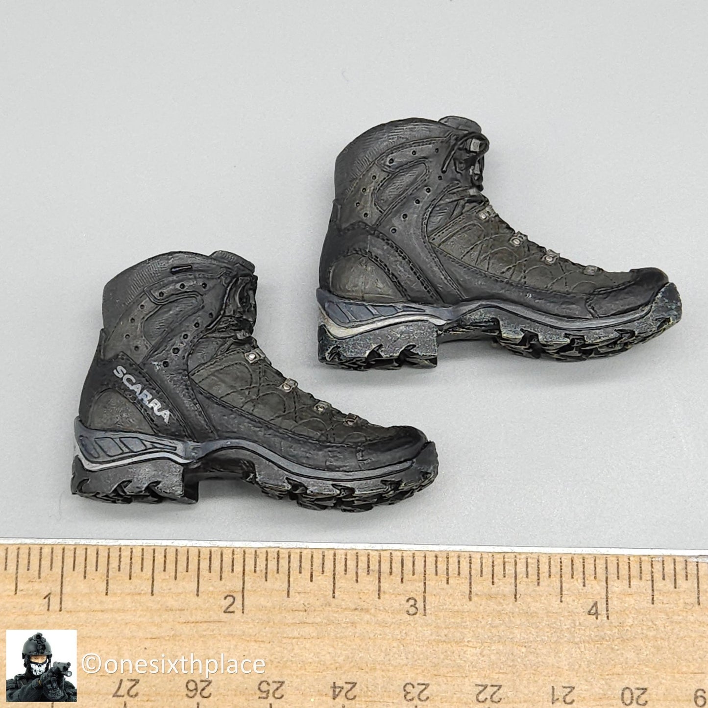 1:6 scale Soldier Story FBI CIRG Molded GTX Boots (Peg Type) for 12" Figures