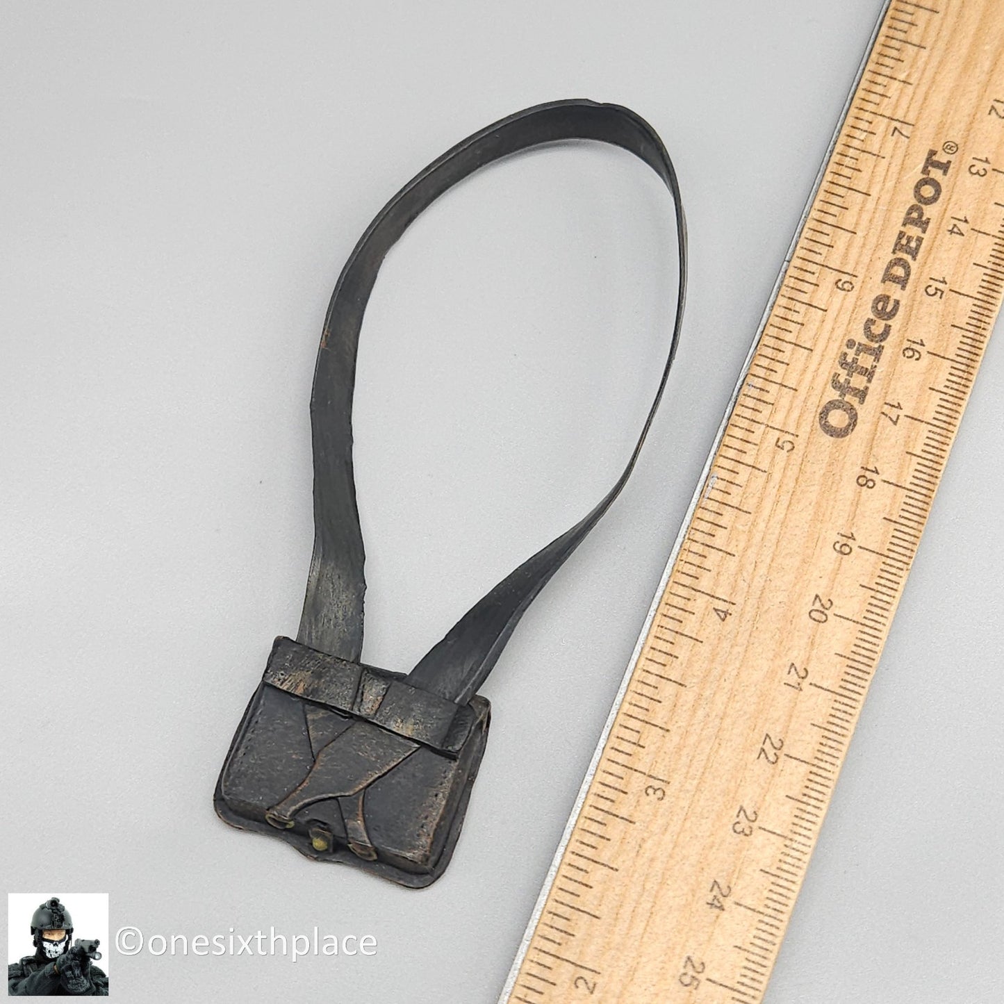 :6 Sideshow Civil War Confederate Cartridge Box w/ Plastic Sling for 12" Figure