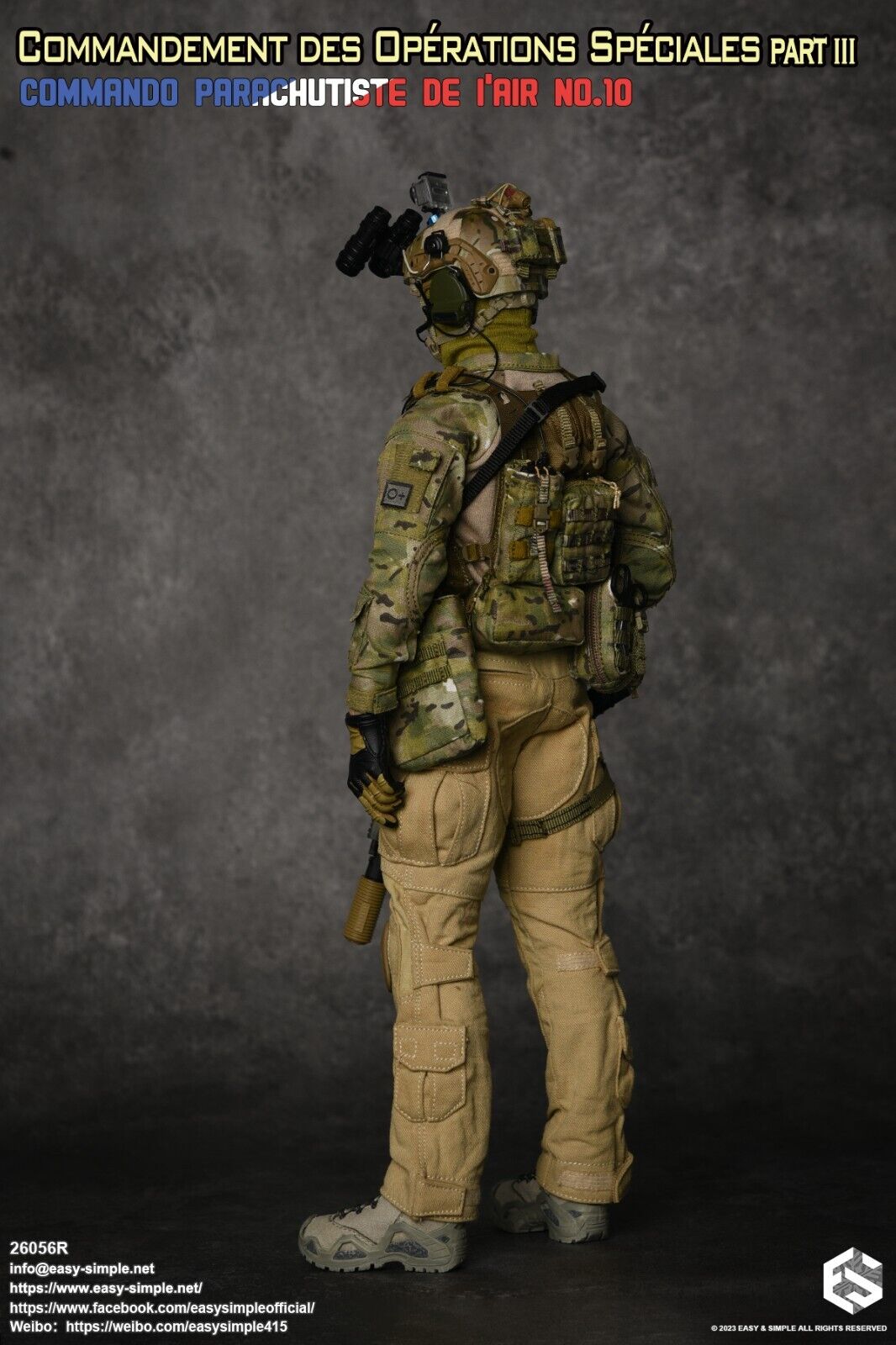 1:6 Easy & Simple French Special Operations Command Assault Backpack